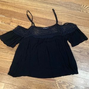 Cotton On Off Shoulder Black Shirt